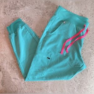 Figs Zamora Jogger w/ Hot Pink Strings